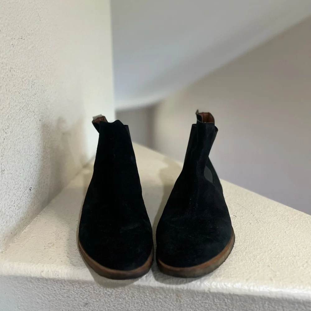 COMMON PROJECTS Men's Black Suede Chelsea Boots‎ Rubber Sole Size 16 Euro 49